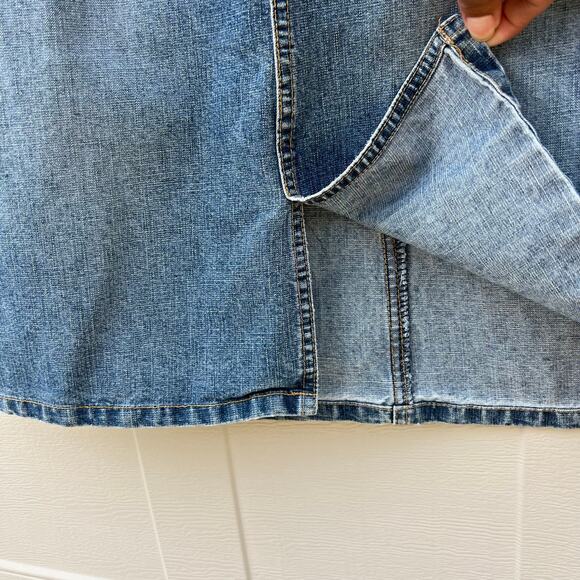 Y2K 00s Vintage Angels Low Rise Denim Jean Long Maxi Skirt  Size 0 Please Read - Picture 5 of 11